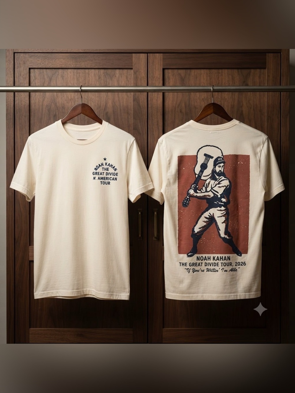 Noah Kahan Short Sleeve Tee — cream